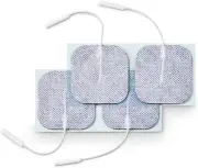 Premium TENS/EMS Unit 40 Electrode Pads 2"X2" In. Reusable Self Stick Gel Carbon