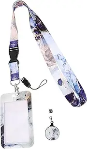 KALLORY Id Card Holder Sleeve Sleeves Plastic Badge Holder Compact Card Protector
