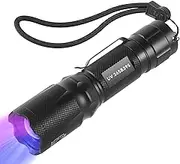 TNATRA UV 365nm 395nm Blacklight Flashlight for UV Glue Curing,Rocks & Minerals Hunting,Pet Stain Detector,Scorpion Finder, Dry Stain, Portable,Zoomable Handheld Ultraviolet Flashlight Black Light