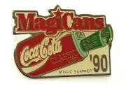 1990 Magic Summer Coca-Cola Classic Coke Can Magicans Promo Lapel Pin Nos New