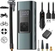 Tyre Inflator Portable Air Compressor, Cordless 6000Mah Backpack Digital Air ...