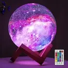 BRIGHTWORLD Moon Lamp Galaxy Lamp 5.9 inch 16 Colors LED 3D Moon Light Remote...