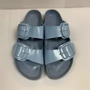 Birkenstock New w/ Box Arizona Big Buckle Dusty Blue Patent Leather Exquisite R