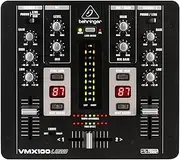 Behringer PRO MIXER VMX100USB Professional 2-Channel DJ Mixer with USB/Audio Interface, BPM Counter and VCA Control, Compatible with PC and Mac