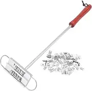 Haofy BBQ Branding Iron, Barbecue Grill Branding Iron with 63Interchangeable Letters, Stainless Steel Steak with Wooden Handle for Steaks, Burgers, Chicken, Meat