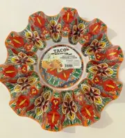 Il Mulino 12" Spanish Mosaic Melamine Taco Carousel Serving Platter NEW