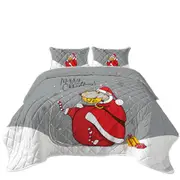 Merry Christmas Funny Rat Santa Claus Coverlet