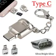 1/2x USB C to Micro SD Card Reader Adapter Type C for Macbook Samsung OTG