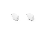 2PK Cygnett PowerPlus 25W GaN USB-C Wall Samsung Fast Travel Charger Adapter WHT