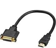XYWHPGV Adapter Cable HDMI to DVI Cable Male to 24 1 Female for HDTV DVD Projector 1ft 30cm Black(19437 44aee 3868f 9673e d0b8a a9395