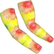 [FSCEV] Tie Dye Sun Protection Arm Sleeves Outdoor Essentials Cooling Compression Golf Hiking Cycling