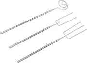 Ciieeo 3pcs Stainless Steel Fondue Forks Ideal for Chocolate and Cheese Fondue Kitchen Home Baking Tools Compact and Convenient for Storage