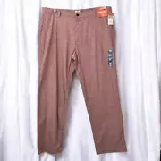 Dockers Pacific Pants Men 38x32 Washed Red Khaki Straight Fit Flat Front NWT