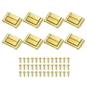 Toggle Catch Lock 1.5" x 1", 8 Pack Metal Rectangle Hasp Latch, Gold