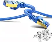 Veetop CAT8 Ethernet Cable 30ft 1 Pack 40Gbps 2000Mhz High Speed Gigabit SFTP LAN Network Internet Cables with RJ45 Gold Plated Connector for Router, Modem, Gaming, Home, Office (30)