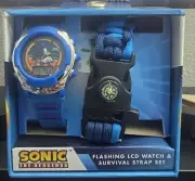 Sonic The Hedgehog Digital Watch New In Box with Compass Strap!!