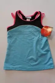 Danskin Freestyle Dance Gymnastics Top Turquoise Girls Size S 6/6X - NWT