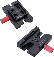iShoot Tripod Head Clamp Adapter Quick Release Plate Converter for Converting Arca-Swiss Quick Release Plate Used to RC RC2 Standard Tripod Ball Head Clamp, Compatible with Manfrotto 200PL / 410PL