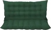 Outdoor Rocking Chair Cushion Set Backrest Cushions for 2/3 Seat Swing Replacement Pads for Garden Patio Porch Furniture Loveseat Cushions Dark Green 100 * 100 * 8cm
