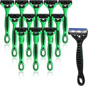 Wovnet 12 Pcs Mens Disposable Razors Bulk 3 Blade Sensitive Head Shaving Razors for Men Travel Hotel Spa Christmas Party Gift