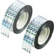 2Pcs Bird Deterrent Tape Scare Reflective Ribbon Holographic Flash Geese Owl Gra