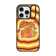 iPhone 16 Pro Impact Ring Stand Case MagSafe Compatible Groovy Shrooms