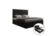 Royal Sleep Devon Queen Bed Frame Gas Lift Storage Solid Base Platform Black