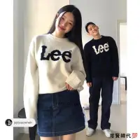 在飛比找蝦皮商城精選優惠-正韓代購💯LEE 毛衣 lee字母logo針織毛衣 圓領寬鬆