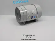 SOLER & PALAU TD-200 Mixed Flow Duct Fan (NEW).