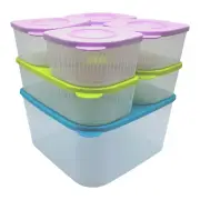 Tupperware Fresh N Cool Refrigerator Container Storage Set 7 Piece Set
