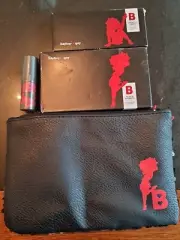 New Betty Boop Ipsy Eyeshadow Pallete, Blush & Lipstock Lot + Bag Clutch Sequins