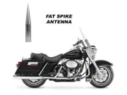 VMS 5" SILVER FAT SPIKE ANTENNA FOR HARLEY DAVIDSON ROAD KING