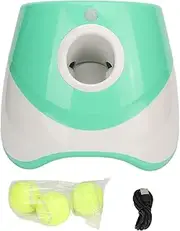 Dog Automatic Ball Launcher, Dog Fetch Ball Thrower with 3 Tennis Balls, Rechargeable 3 Distance Interactive Pet Ball Thrower for Indoor Outdoor, Ball Throwing Machine for Puppy