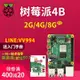 Raspberry Pi 樹莓派4B 4代linux電腦AI開發板python編程套件8GB