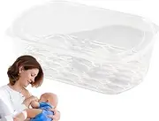 Breastmilk Storage Container - Transparent Refrigerator Breast Milk Storage Container - Clear Organizer Bins, Waterproof Breast Milk Storing Containers for Baby Pouches, Bottles and Yogurt