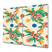 Glass Chopping Cutting Board Worktop Saver Hawaii sunset orange 2x30x52