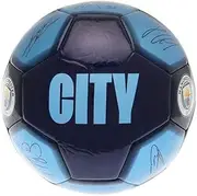 Manchester City FC City Signature Football (UK Size: 5) (Sky Blue/Navy)