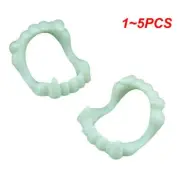 1~5PCS Luminous Vampire Fake Teeth For Halloween Party Night Glow Prop Masquerad