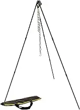 Lodge ATP2 Adjustable Camp Tripod, 40 to 60-Inch Tall, Black