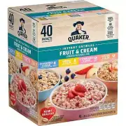 Quaker Instant Oatmeal Fruit & Cream, Variety Pack (40 pk.)
