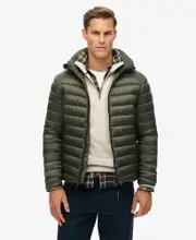 Hooded Fuji Sport Padded Jacket | Army Khaki