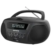 AIWA BoomBox with Bluetooth, CD, DAB/FM & USB (Black)