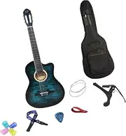Premium Quality Acoustic Guitar with Nylon Strings for Beginners And Travelers, Blue