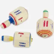 3 X Wood Toma Todo Multi-Color Mexican Traditional Toy From Mexico Family Game
