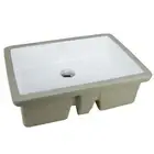 Kingsman Hardware Vanity Undermount Bathroom Sink Vitreous Ceramic Pure White
