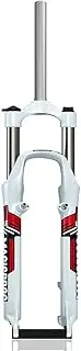 26 Inch Mountain Bike Suspension Fork Travels 100Mm Shoulder Control Front Fork Bike 1-1/8" Disc/V Brake QR 9Mm