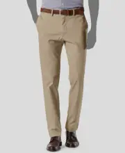 Dockers Mens Beige Slim Fit Khaki Stretch Cotton Casual Dress Pants Size 38X30