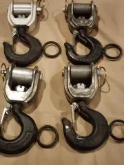 4 Ea. Little Mule Lineman Strap Hoist Hook Hot Stick Ring Swivel Replacement NOS