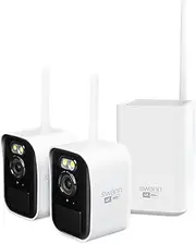 [Swann] MaxRanger Mini Kit 4K Wireless NVR Security System 2-Cam Kit,4K Camera Forever Charged Solar Panel,Wi-Fi Cameras Outdoor, Color Night Vision,True Detect,No Monthly Fee,Local Storage, MRMINISD2