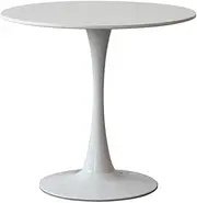 50/60/70/80/90/100cm Round Dining Table，Bistro Bar Table， Tulip Restaurant Leisure Table Small White Home Coffee Table ，73cm Tall(50cm)